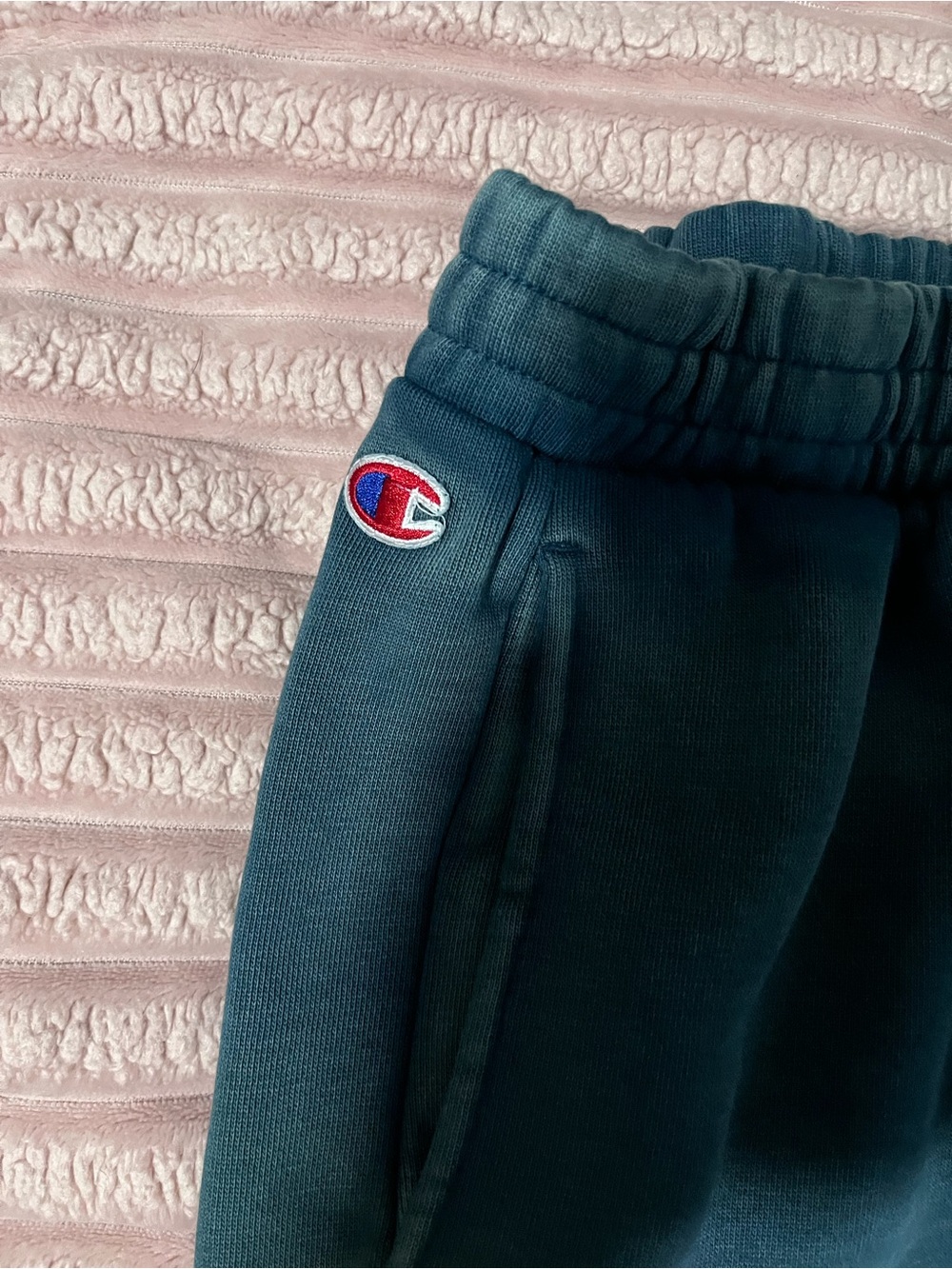 Champion Kids Dark Teal Jogger Sweatpants with Logo